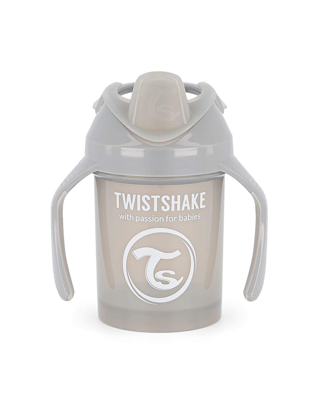 Twistshake beebi sööginõude komplekt Click Mat Mini ja roostevabast terasest söögiriistadega, hall