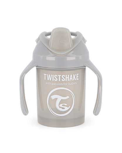 Twistshake beebi sööginõude komplekt Click Mat Mini ja roostevabast terasest söögiriistadega, hall