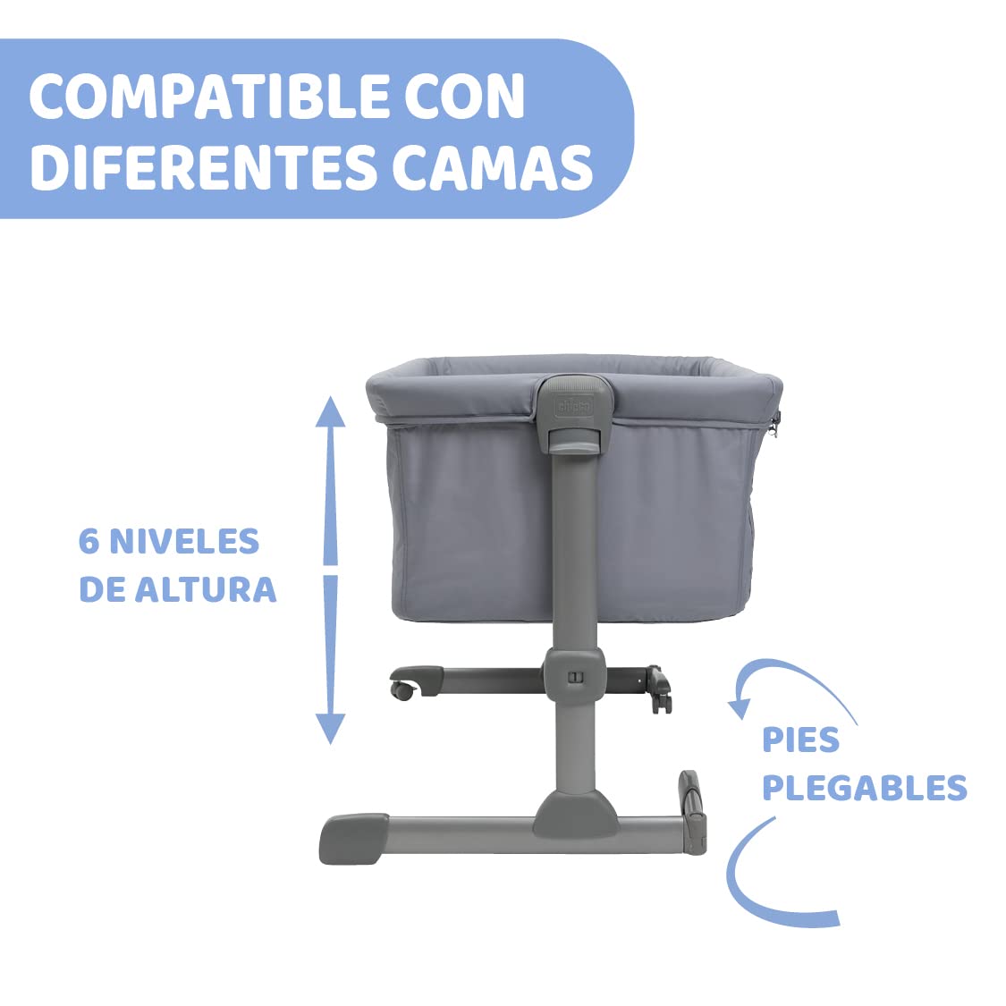Chicco Next2Me Essential vooditasku, 0–6 kuud, Stone Relax