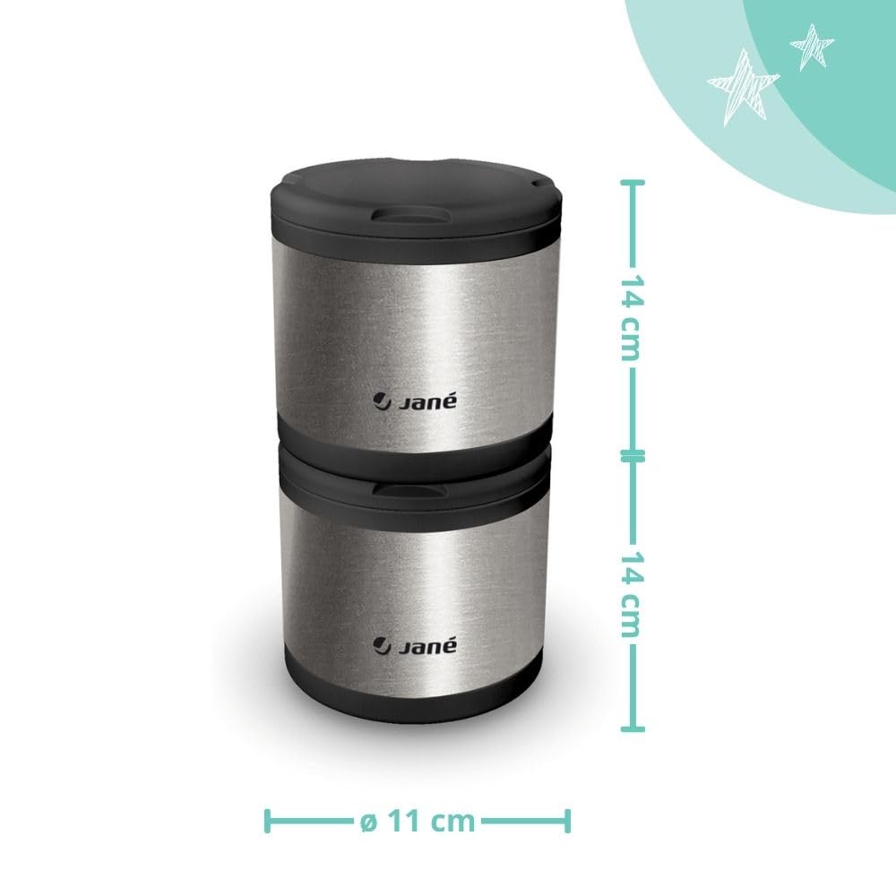 Jané roostevabast terasest termosekomplekt 2 × 500 ml, must/teras