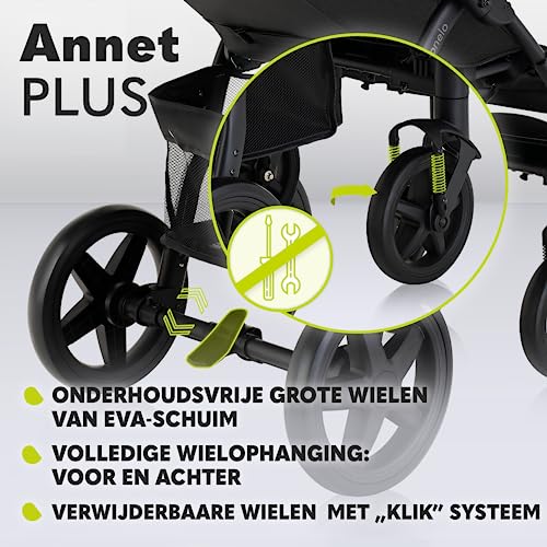 Lionelo ANNET PLUS kerge jalutuskäru, ühe käega kokkupandav, XXL varikatus UPF50+, kuni 22 kg