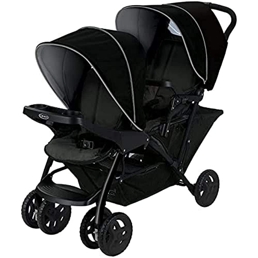 Graco Stadium Duo kahekohaline jalutuskäru Black/Grey, 0-15 kg, kokkupandav