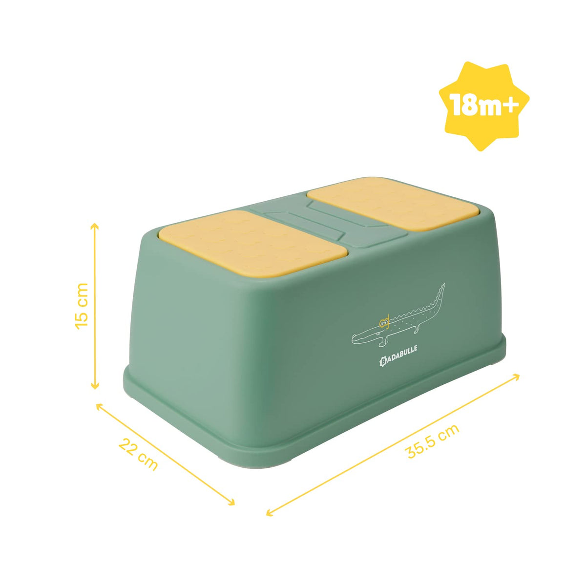 Badabulle lasten askelkoroke, liukumaton, 15 cm, vihreä
