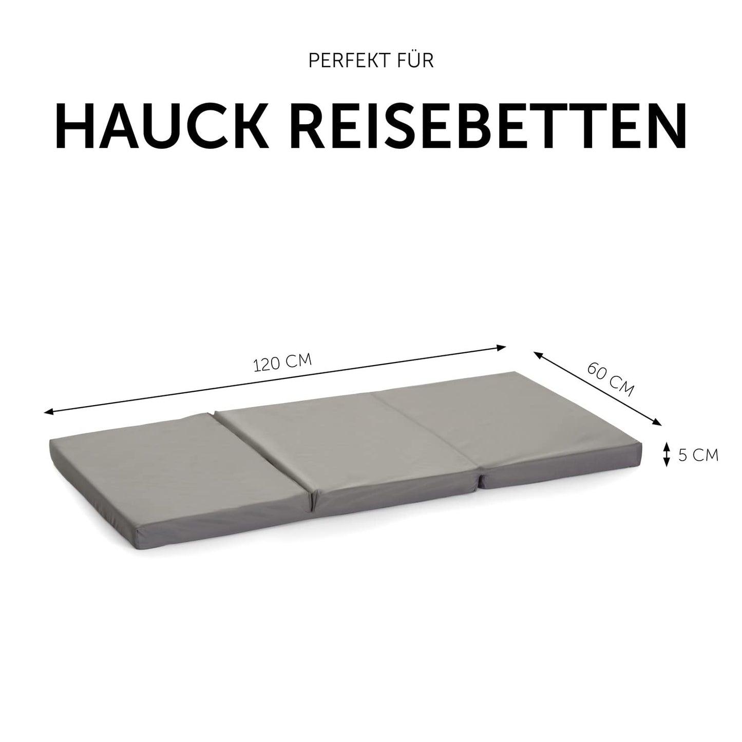 hauck kokkupandav reisivoodi vahtmadrats Sleeper, 120 x 60 cm, hall