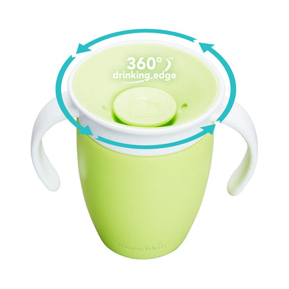 Munchkin Miracle 360 joogitopsid sangadega, 207 ml, 2 tk (sinine/roheline)