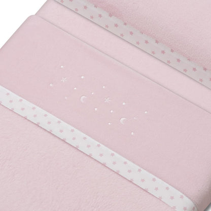 Interbaby soe korallist voodipesu komplekt beebivoodile 60 × 120 cm, Star Moon Pink