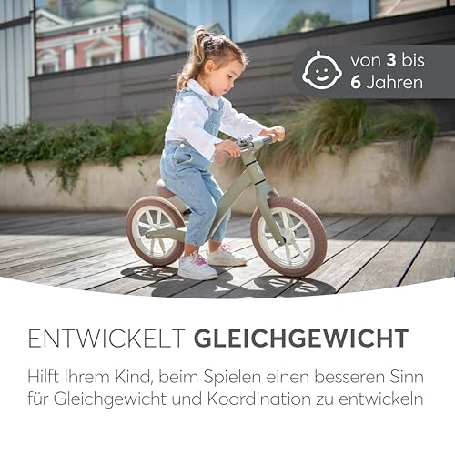 KikkaBoo LANSER jooksuratas 12", ülikerge, reguleeritava istmega, beež (3–6 a)
