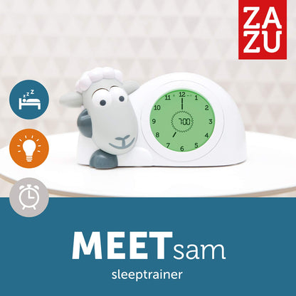 ZAZU Sam The Lamb äratuskell ja öölamp, hall, ZA-SAM-01