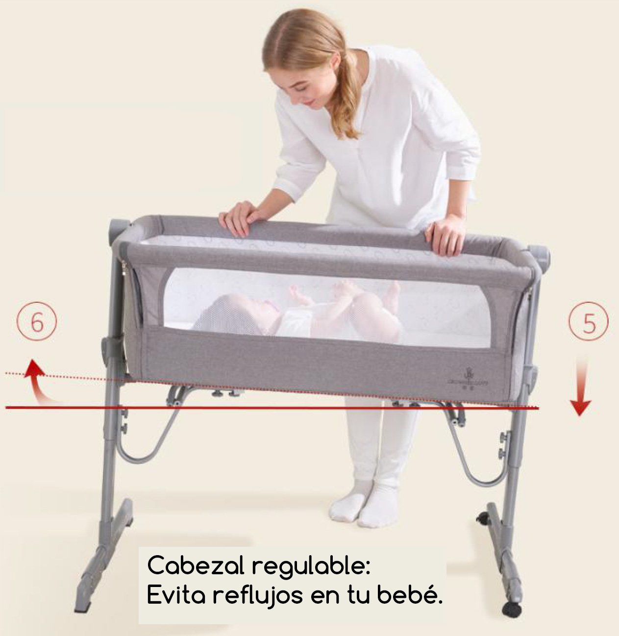 Babify reguleeritav vooditasku madratsiga, hall