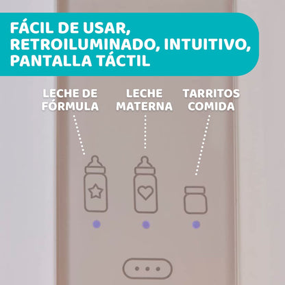 Chicco digitaalne pudelisoojendaja kodu- ja reisikasutuseks, sulatusrežiimi ja automaatse väljalülitusega, valge