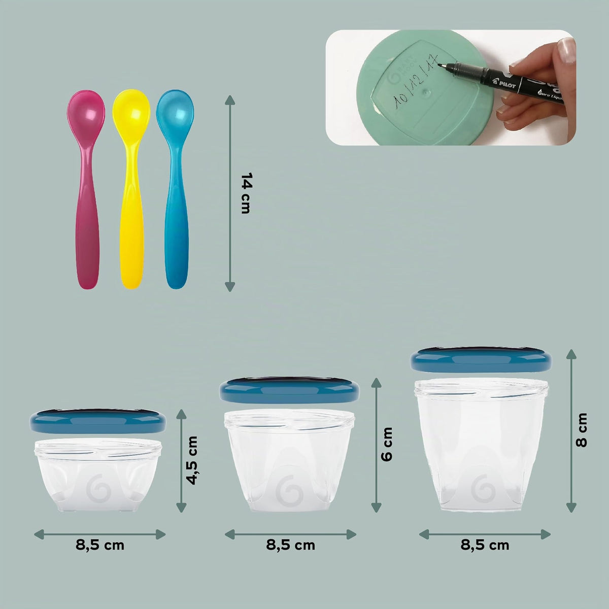 Babymoov Babybols ruoka-astiasetti, 15-osainen, A004310, monivärinen