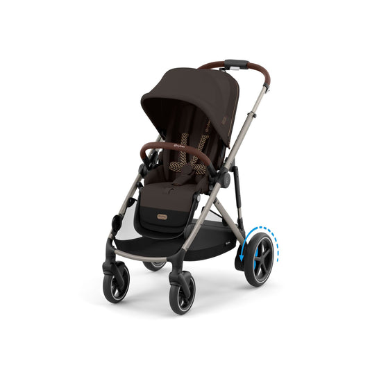Cybex Gold e-Gazelle S elektrilise abisüsteemiga jalutuskäru, Chocolate Brown