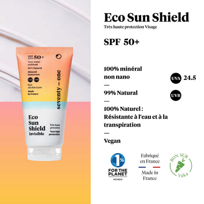 SeventyOne Percent Eco Sun Shield SPF 50+ mineraalne päikesekaitsekreem näole 40 ml
