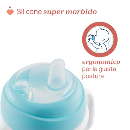 Chicco Transition Cup lekkekindel joogitops 200 ml, 4+, sinine