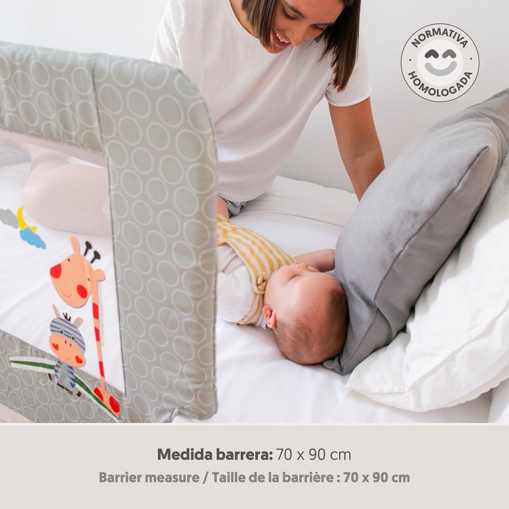 Interbaby kokkupandav voodipiire 90 cm, Giraffe disain