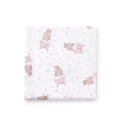 Interbaby puuvillaiset harsopyyhkeet 80 × 80 cm, 3 kpl, vaaleanpunainen, malli 98971-02