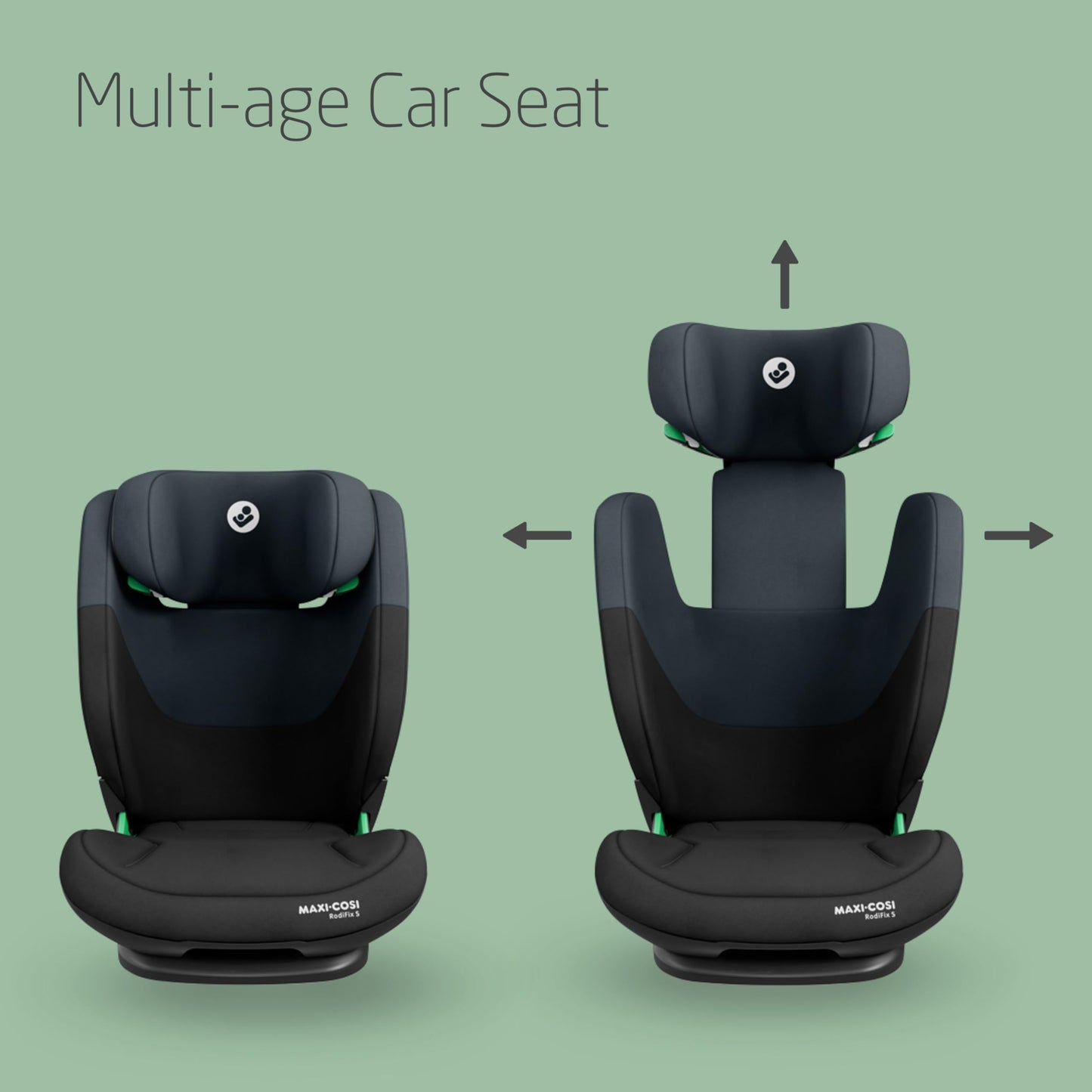 Maxi-Cosi RodiFix S i-Size turvatool 100–150 cm, ISOFIX, Tonal Black