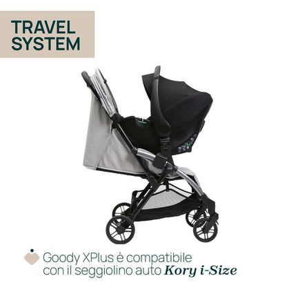 Chicco Goody XPlus jalutuskäru 0–4 a, automaatse kokkuklapitusega, hall