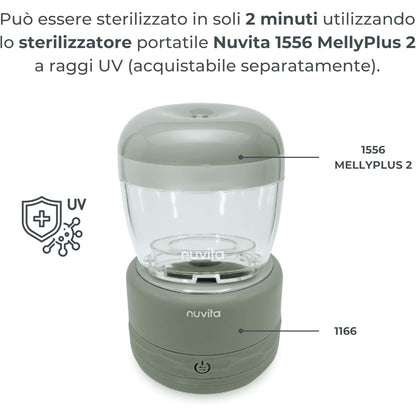 Nuvita Warm70 juhtmevaba pudelisoojendaja USB-laetav, kuni 70°C