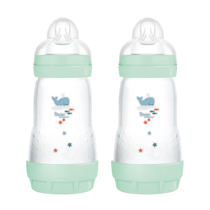 MAM Easy Start koolikuvastane lutipudel 260 ml, 4+ kuud, münt, 2 tk