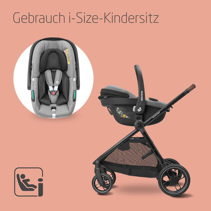 Maxi-Cosi Zelia S Trio 3-ühes vankrikomplekt, helehall