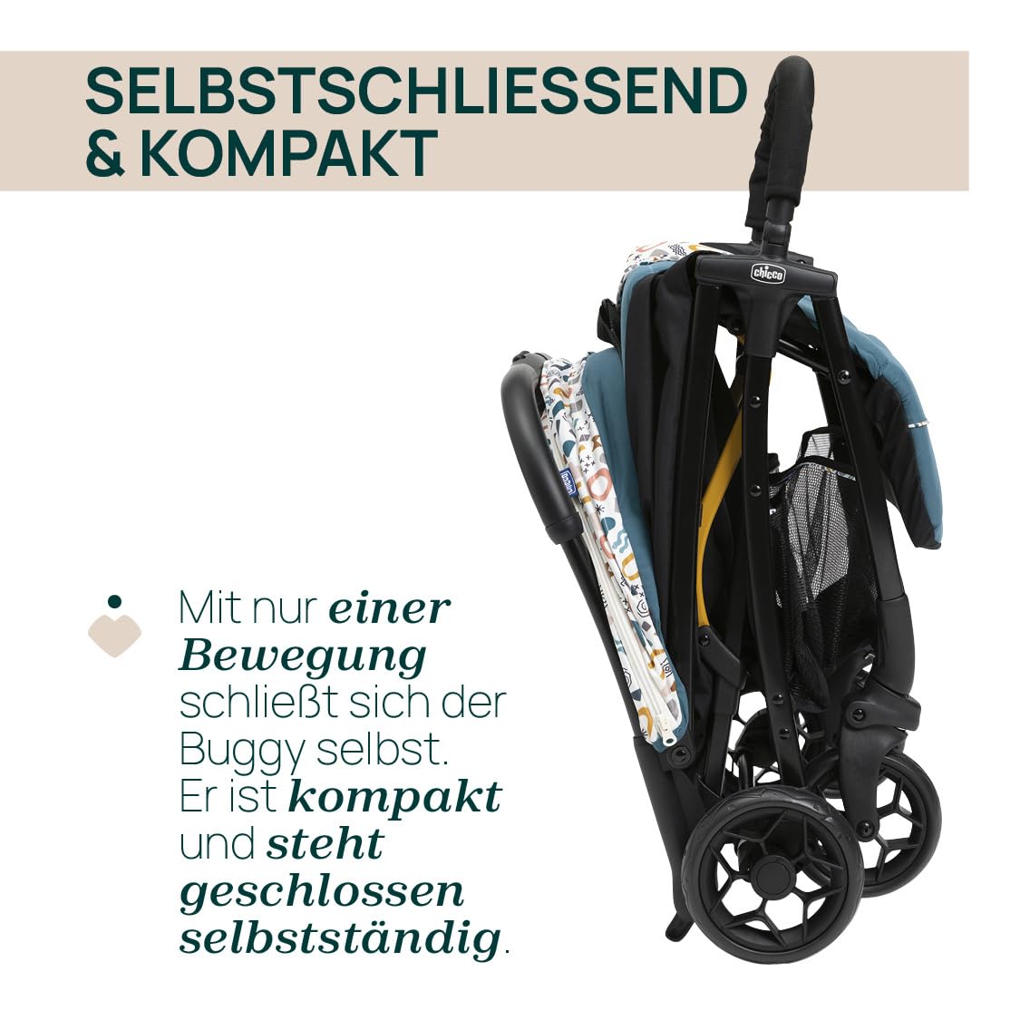Chicco Glee jalutuskäru, Joyful Teal, 0 kuud kuni 4 aastat