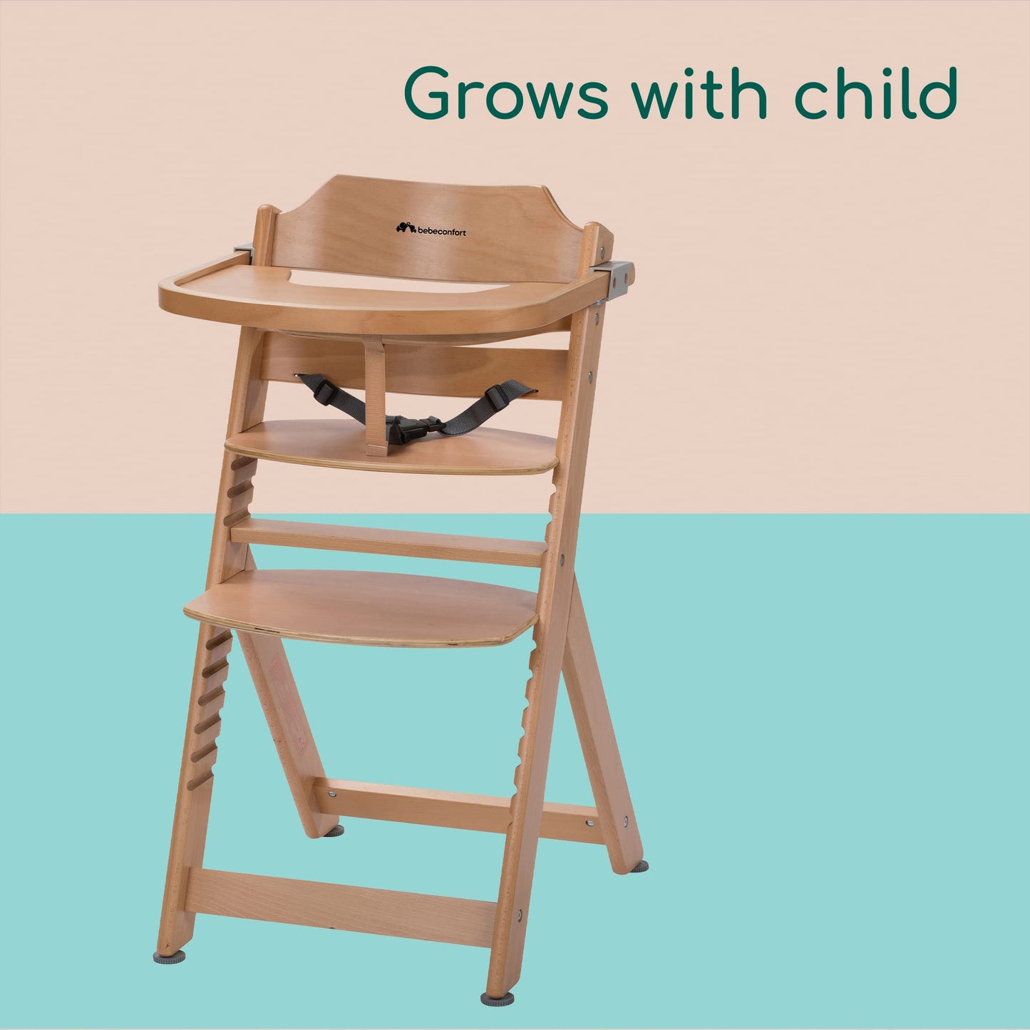 Bebeconfort Timba puidust söögitool, 6 kuud – 99 aastat, kuni 110 kg, Natural Wood