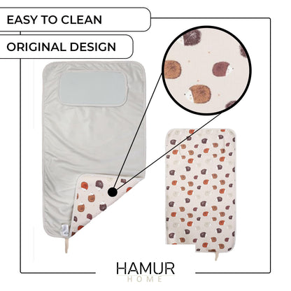 HAMUR HOME kokkupandav veekindel mähkimisalus 40 × 70 cm – siil