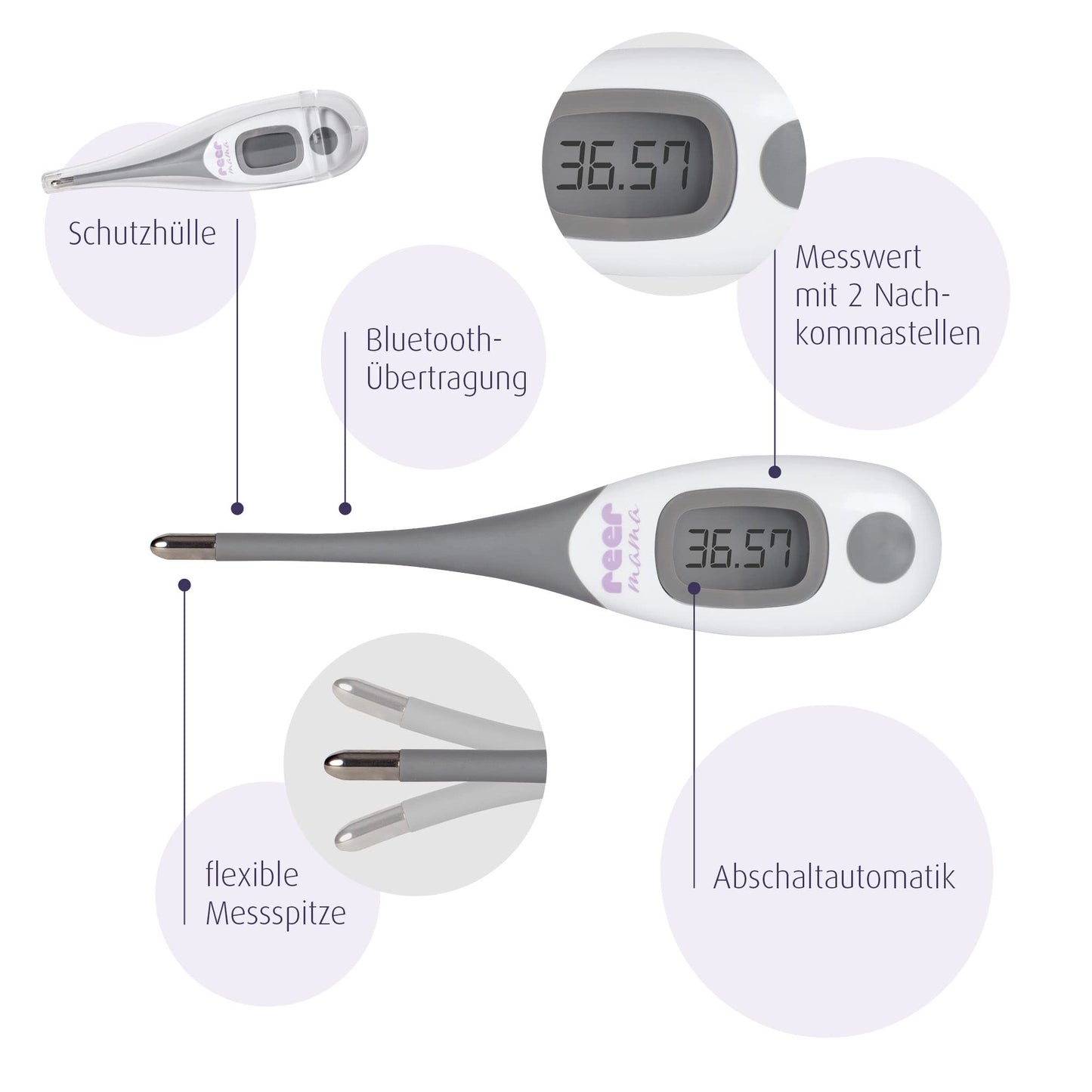 Reer basaaltermomeeter 31020, digitaalne, Bluetoothi ja rakendusega
