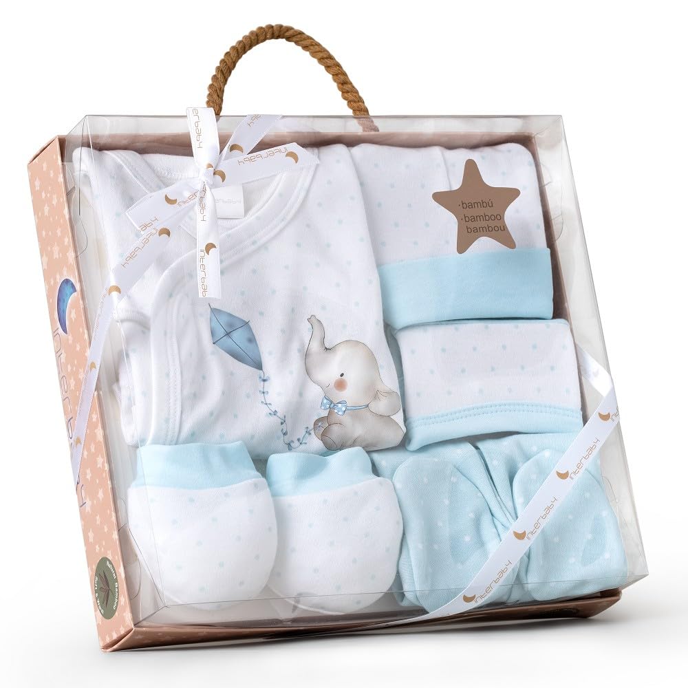 Interbaby beebikingituskomplekt Elefantito sinine 0-6 kuud, 5-osaline