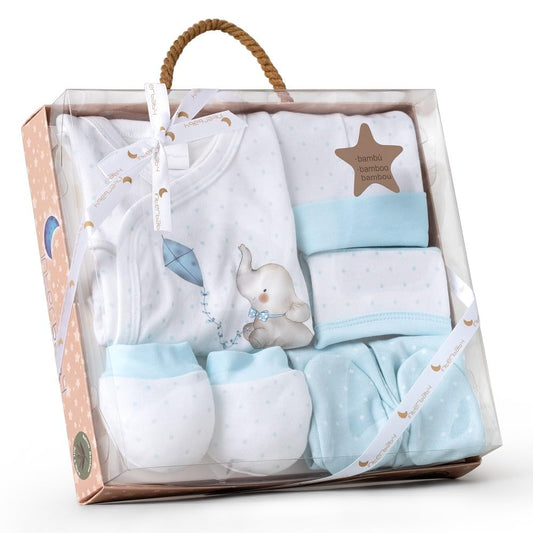Interbaby beebikingituskomplekt Elefantito sinine 0-6 kuud, 5-osaline