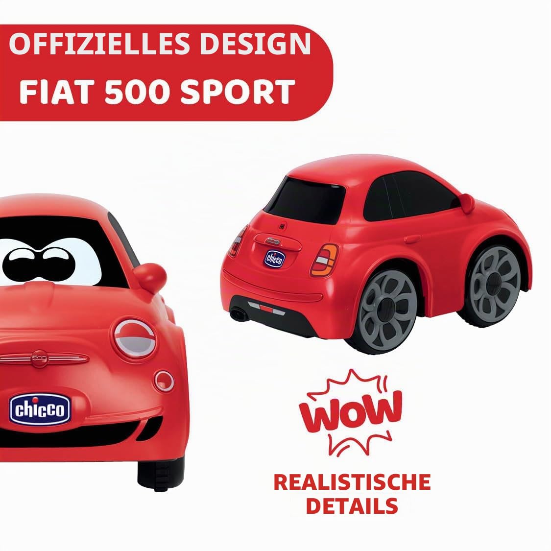 Chicco FIAT 500 RC kaugjuhitav sportauto, 2,4 GHz, 2-6 a