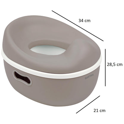 Nattou 3in1 lastepott Care, pott, astmepink ja WC-iste, alates 18 kuust, taupe