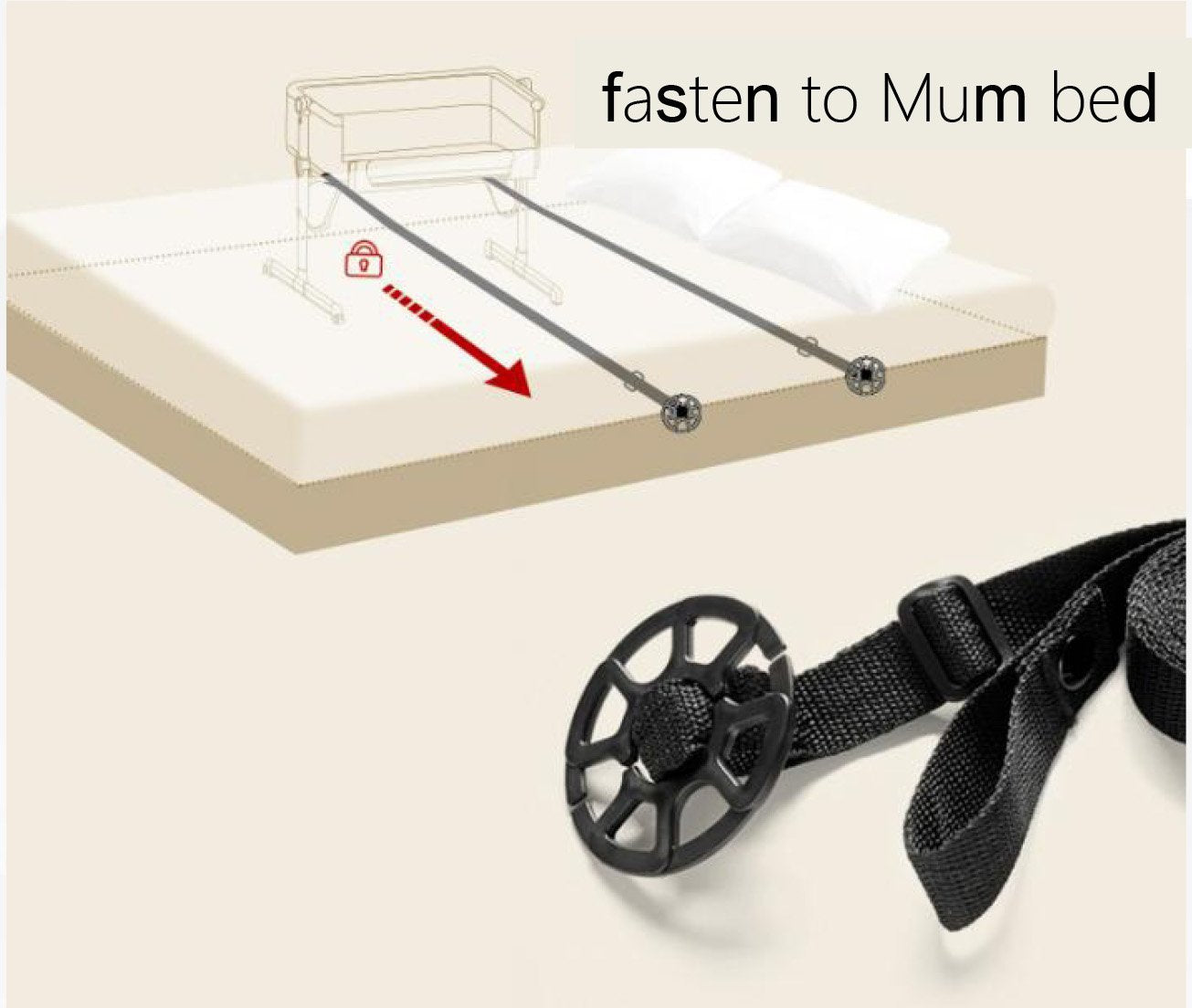 Babify reguleeritav vooditasku madratsiga, hall