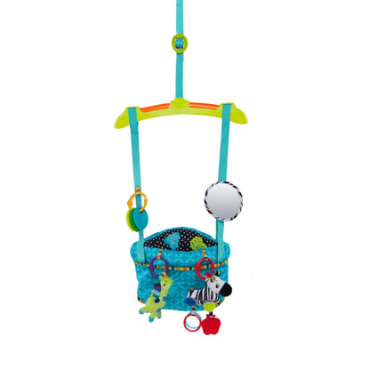 Bright Starts Bounce 'n Spring Deluxe hüppekiik uksele, mänguasjadega