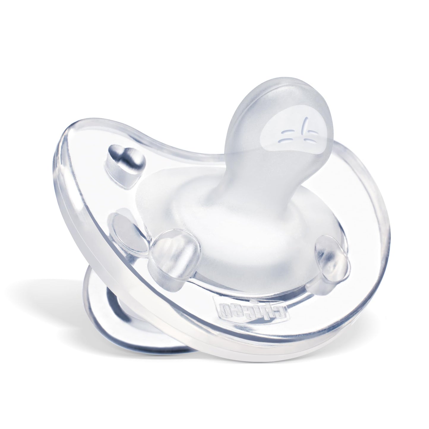 Chicco PhysioForma 100% silikoonist lutt 0–6 kuud (4 tk), läbipaistev/roheline/sinine, steriliseerimiskarbiga