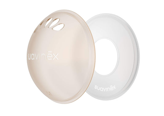 Suavinex silikoonist rinnakaitsekomplekt: 2 piimakogujat ja 2 kaitsekarpi