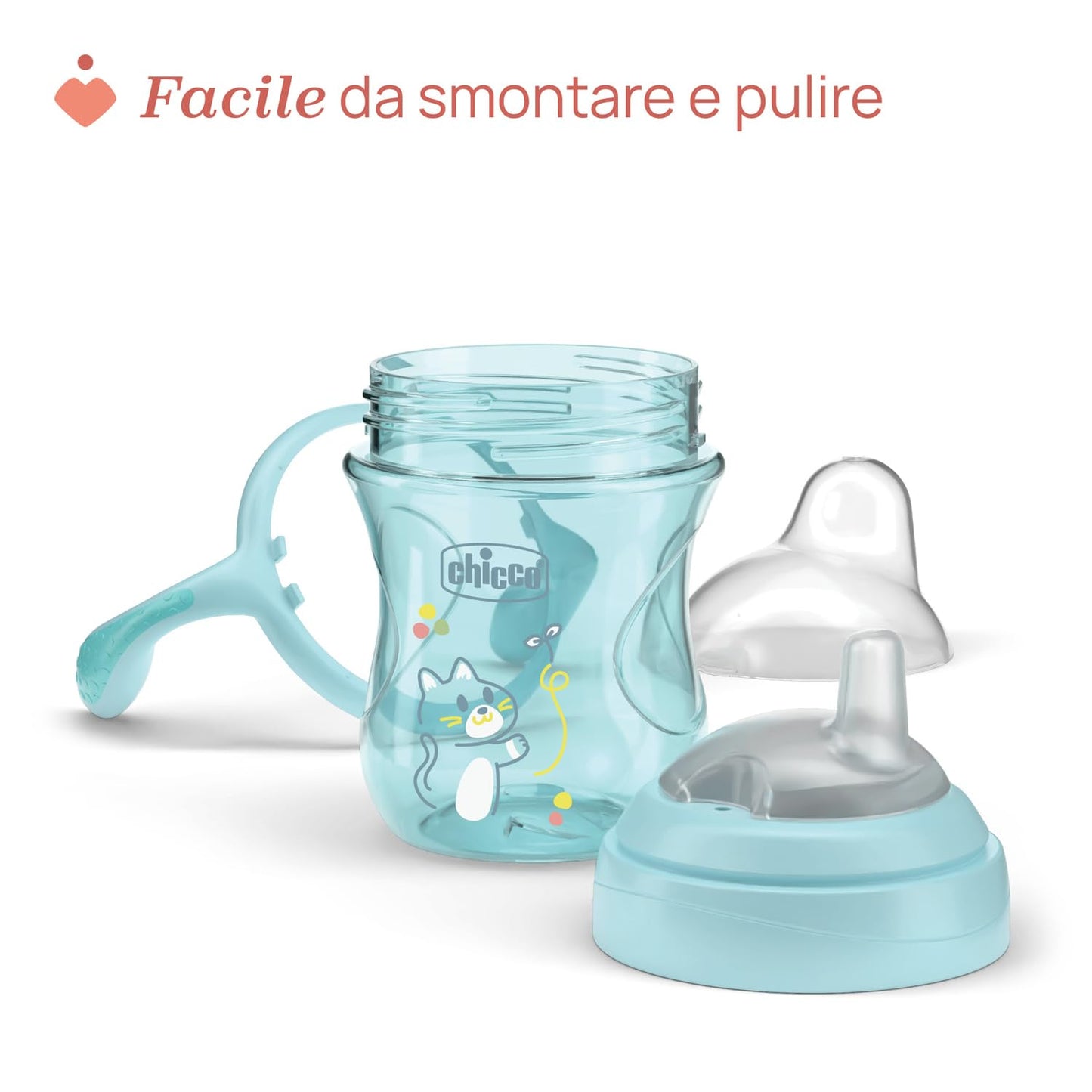 Chicco Transition Cup lekkekindel joogitops 200 ml, 4+, sinine