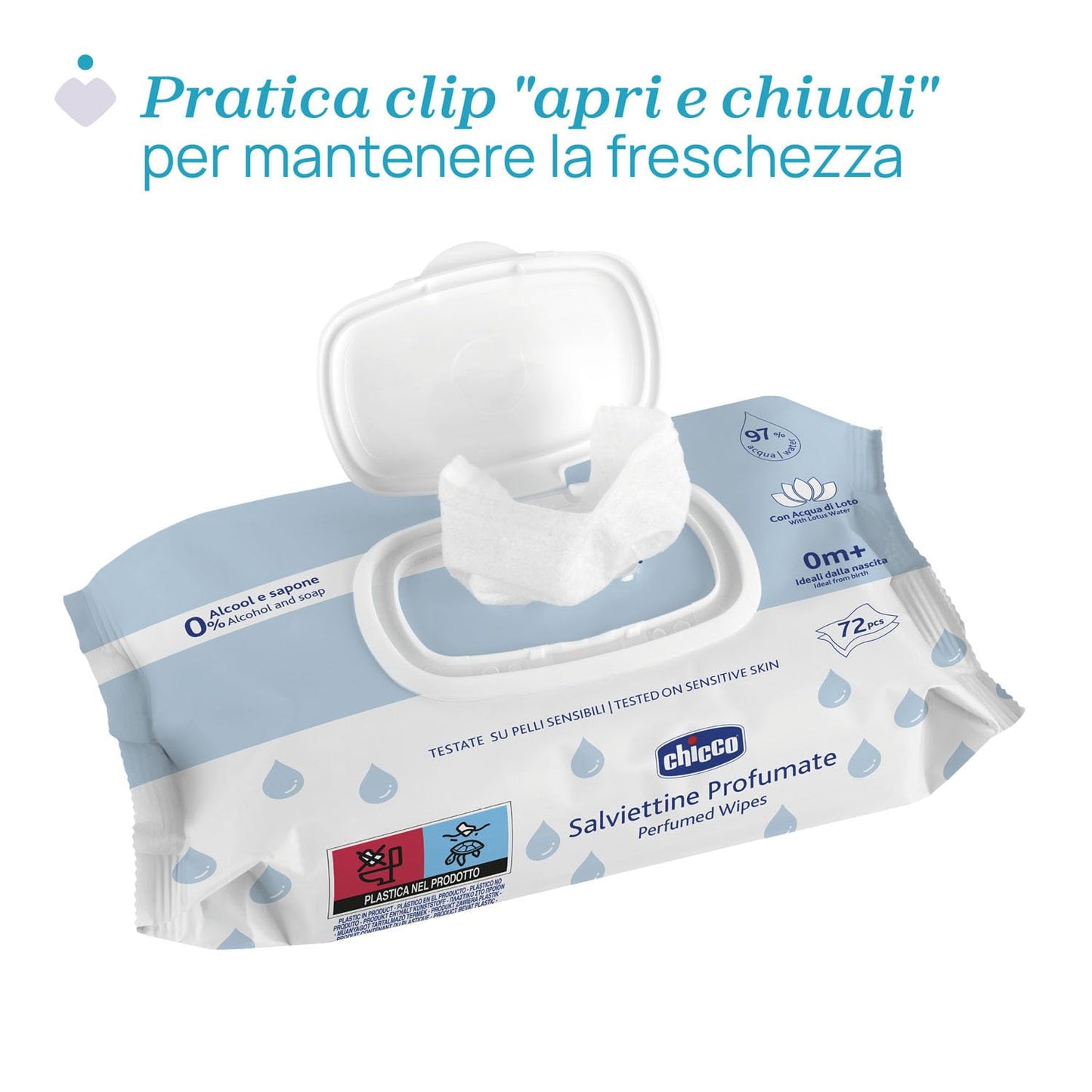 Chicco niisked salvrätikud beebidele, 72 tk
