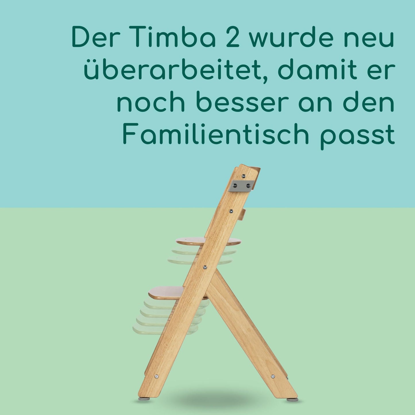 Bebeconfort Timba 2 kasvav puidust söögitool padjaga, 6 kuud kuni 110 kg, Natural Wood + Beige