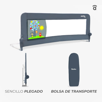 Asalvo 2-in-1 voodipiire, valge, 150 x 58cm