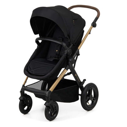 Kinderkraft MOOV2 AIR 3-ühes lapsevanker must, MINK PRO I-SIZE turvatooliga, kuni 27 kg