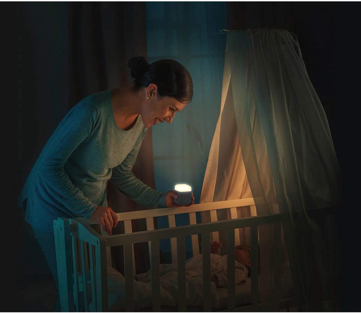 Reer SleepLight 2-ühes öölamp pistikusse ja akutoitel, hall