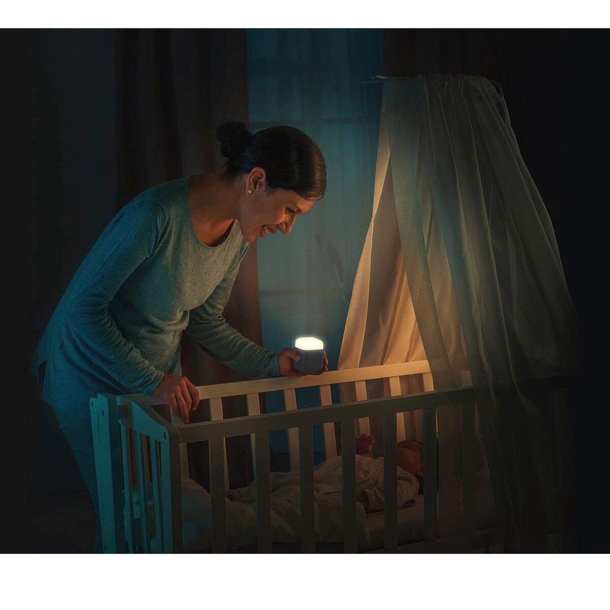 Reer SleepLight 2-ühes öölamp pistikusse ja akutoitel, hall
