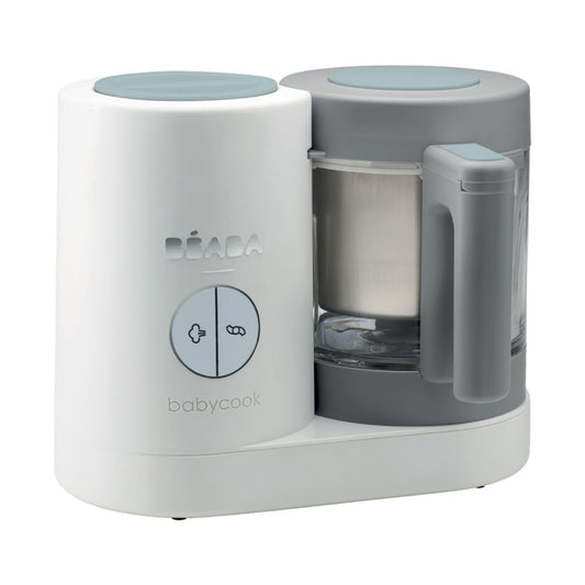 BEABA Babycook NEO beebitoidu valmistaja, klaas ja roostevaba teras, 1250 ml, hall/valge