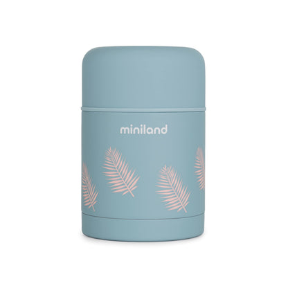 Miniland Thermy Palms isoleeriv toidutermos tahkele toidule, 600 ml – sinine