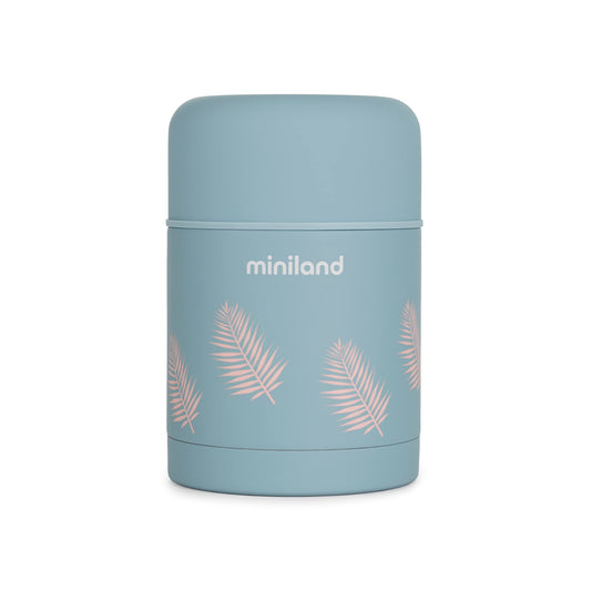 Miniland Thermy Palms isoleeriv toidutermos tahkele toidule, 600 ml – sinine