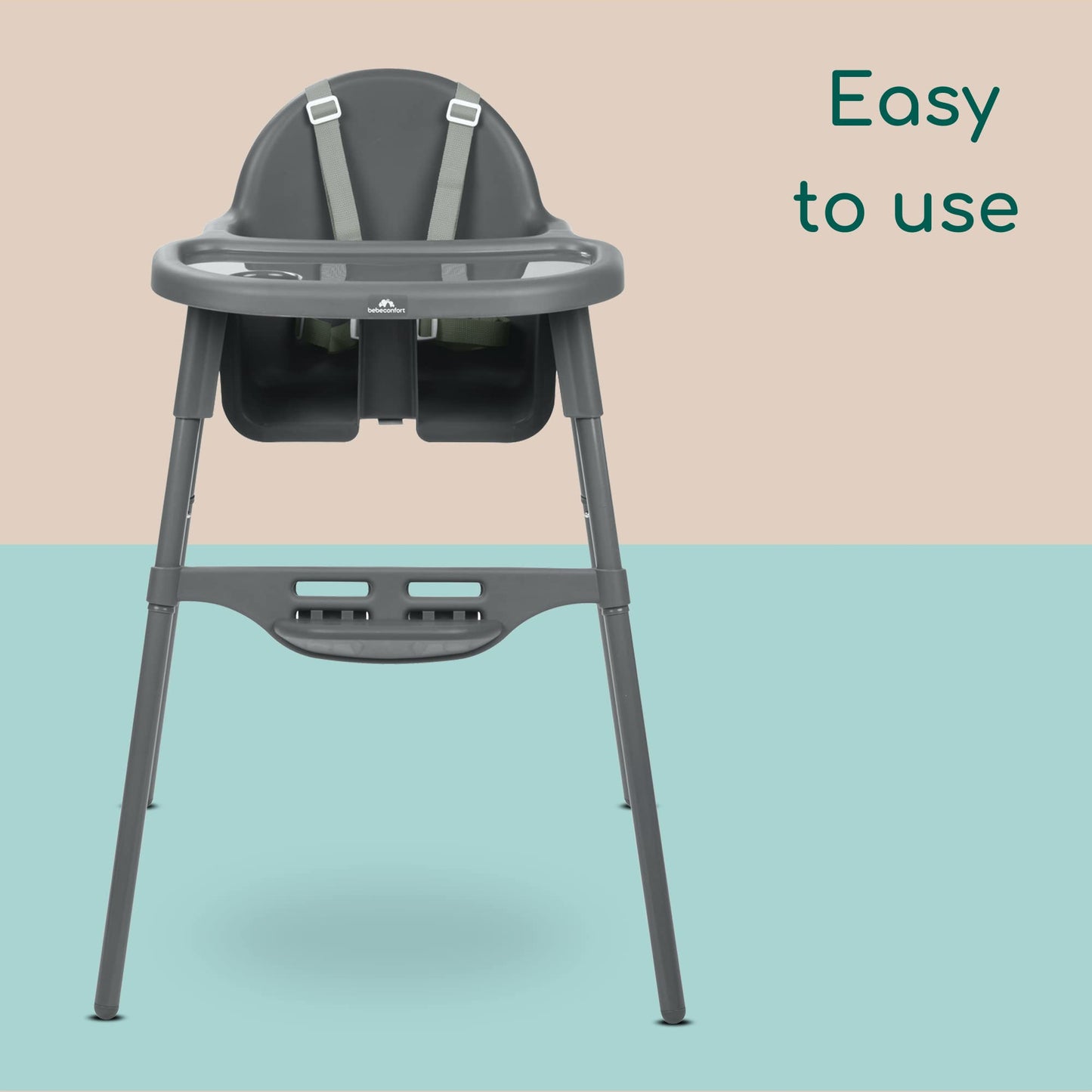 Bebeconfort Meely 2-ühes söögitool ja väikelapsetool, Dark Grey (6 k–3 a)