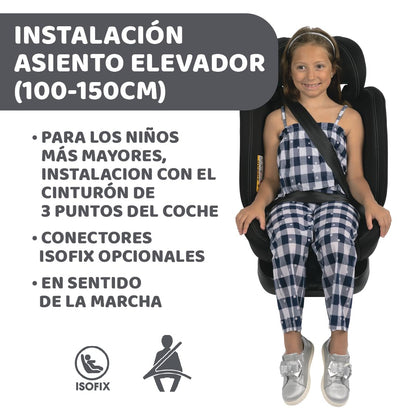 Chicco Unico Evo i-Size turvatool, 0–36 kg, 0–12 aastat, must