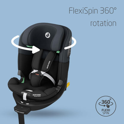 Maxi-Cosi Emerald 360 S i-Size pöörlev turvatool 0–12 aastasele, 40–150 cm / 0–36 kg, Tonal Black